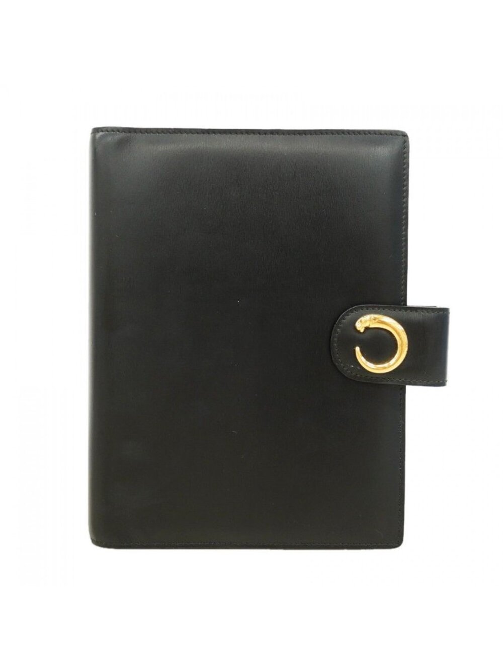 Cartier Notebook Cover Panthère Leather Black Gold Agenda